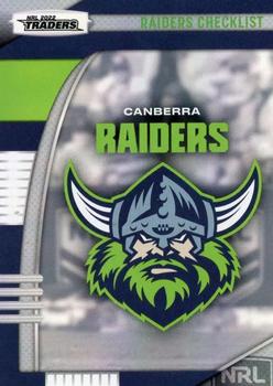 2022 NRL Traders - Pearl Specials #PS011 Canberra Raiders Checklist Front